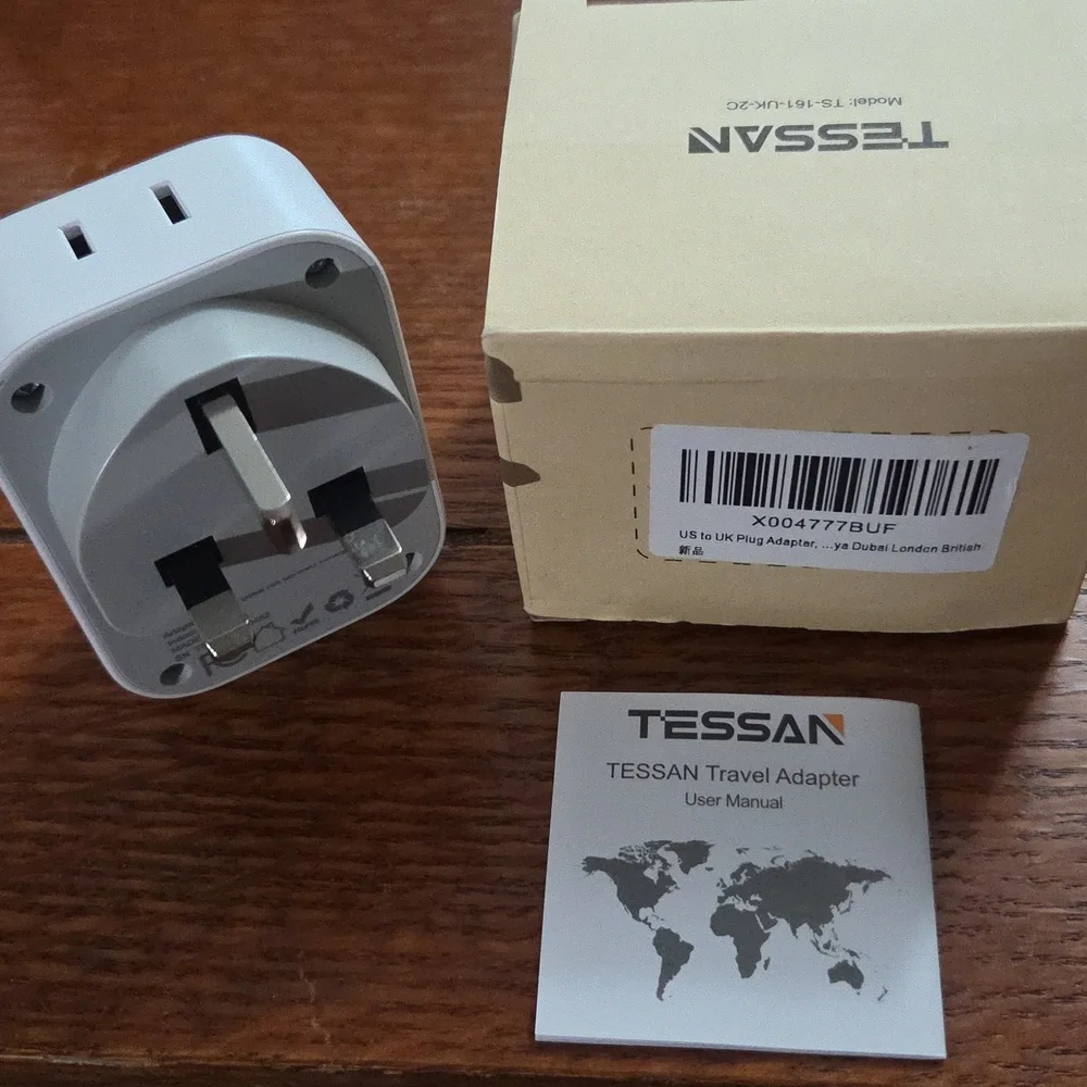 TESSAN US to UK Plug Adapter
